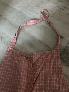 Checkered Apron - Pink