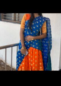 Orange Ethnic lehenga