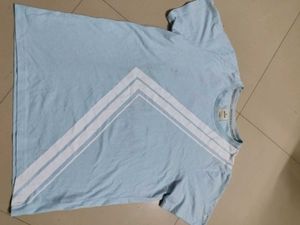 Light Blue Striped WROGN T-Shirt