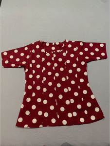 stylish red polka dot top for women