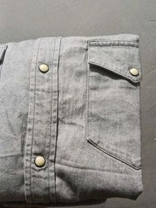 Jack &amp; Jones Grey Denim Shirt