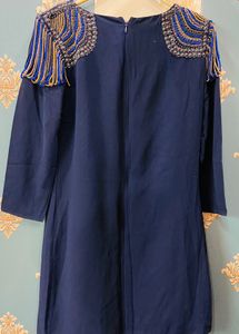Stunning Embellished Navy Blue Tunic