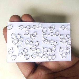 Pure Silver Dimond Nose&amp;Ear Earings 1 pair