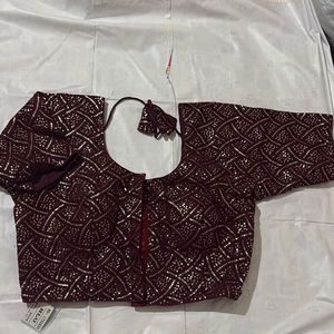 Maroon Sequined Blouse