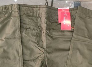 Olive Green Casual Pants