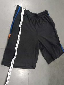 Black Shorts with Blue Stripe Accent