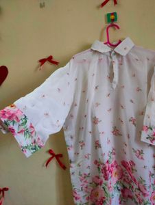 Floral Print Oversized Boxy Tunic