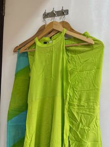Vibrant Lime Green Kurta Set