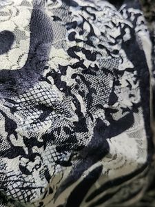 Beautiful Black And White Animal Printed Net Kurta