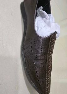 Boys Brown Perforated Lace-Up Loafer