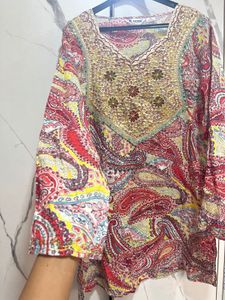 Y2k Boho Paisley Print Kurta💓