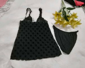 Very Sexy Polka Dot Camisole With Penty