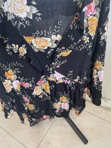 black cotton girly sweet top