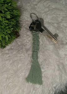 Sage Macrame Keychain