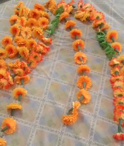 artificial marigold flower garlands