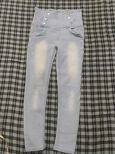 High-Waisted Light Blue Jeans