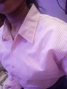 Pink Striped Oversized Shirt