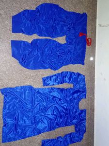 blue soft silk salwar kameez set