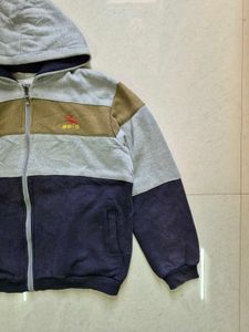 Color Block Zip-Up Hoodie
