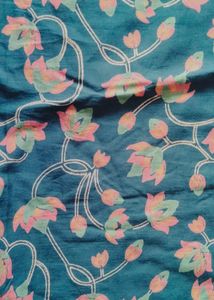 Stylish Teal Floral Print Sharara Set