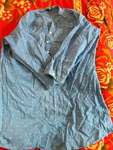Light Blue Printed Kurta