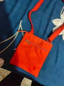 Vibrant Orange Crossbody Bag