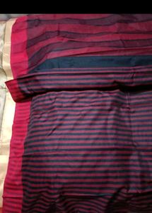 BrandNew GunturHandloom Saree with Striped Pallu