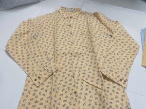 Men's Yellow Floral Print Shirt