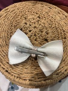 Sparkly Silver Hair Bow