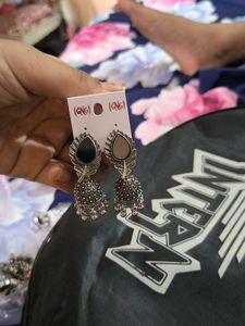 Beautiful Oxidised Jhumka Earrings