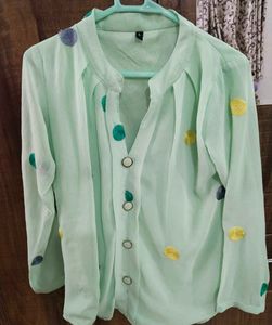 Light Green Embroidered Blouse