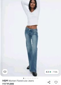 Y2k Retro H&amp;M Flared Low Jeans