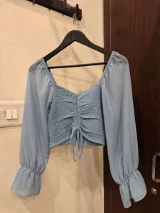 TWENTY DRESSES cute powder blue crop top