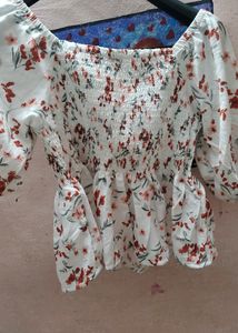 Square Neck Peplum Top