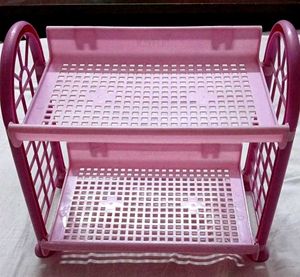 Pink 2-Tier Storage Shelf