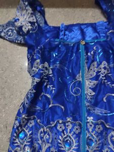 Royal Blue Embroidered Y2k chatpate top