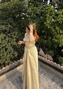 Elegant Gold Ethnic Co-ord Set