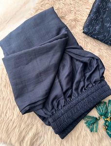 Navy Blue Embroidered Kurta Set