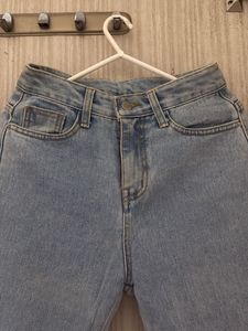 Light Wash Ripped Flare Jeans