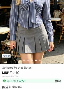 Stylish Striped Gathered Blouse