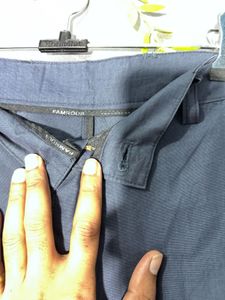 women's Navy Blue Casual Trousers