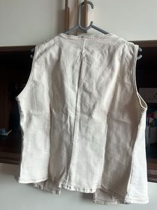 Cream Sleeveless Vest