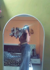 Brown Cropped T-Shirt