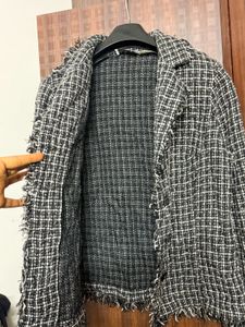 Checkered Tweed Jacket