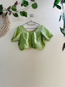 Lime Green Pure cotton Ethnic Blouse