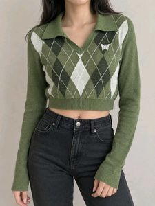 Argyle Crop Top