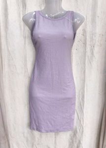 7208. Ribbed Lavender Tank Dress