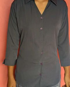 Classic Grey Button-Up Shirt