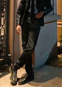 BLACK CHARCOAL LEVI'S DENIM , WASHED FINISH