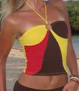 Colorful Halter Bikini Top